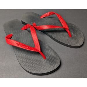 Ipanema Red Flip Flops Sandals WOMENS 10.5 Summer Casual Beach Cruise Comfy Swim